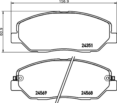 NF PARTS Комплект тормозных колодок, дисковый тормоз NF0012371